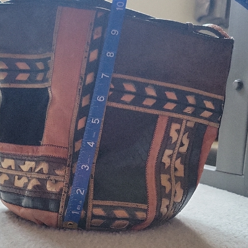 Patchwork Leather Shoulder Bag - image 2